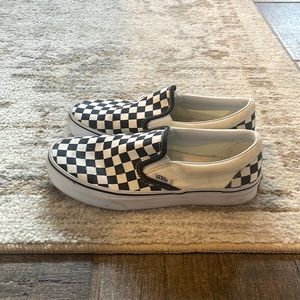 Vans checkerboard slip ons